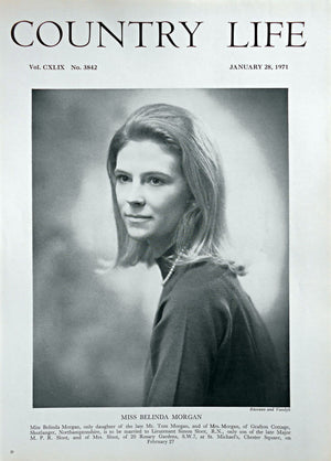 Miss Belinda Morgan Country Life Magazine Portrait January 28, 1971 Vol. CXLIX No. 3842