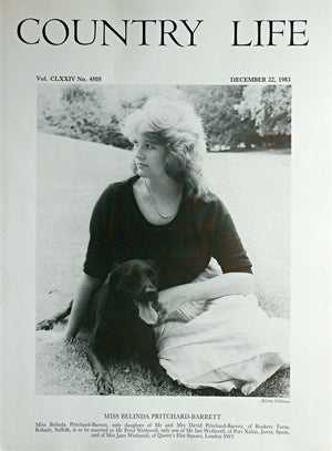 Miss Belinda Pritchard-Barrett Country Life Magazine Portrait December 22, 1983 Vol. CLXXIV No. 4505