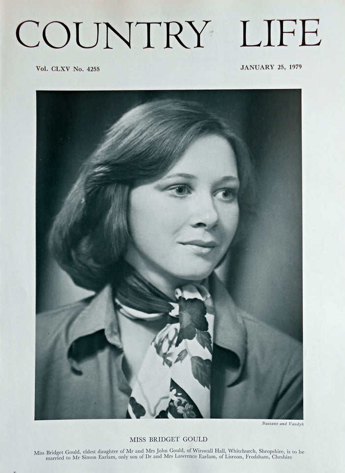 Miss Bridget Gould Country Life Magazine Portrait January 25, 1979 Vol. CLXV No. 4255