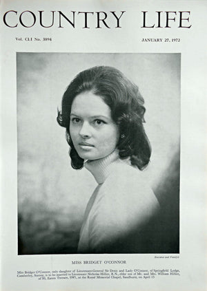 Miss Bridget O'Connor Country Life Magazine Portrait January 27, 1972 Vol. CLI No. 3894 - Copy