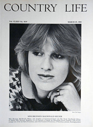 Miss Bronwen MacDonald Milner Country Life Magazine Portrait March 29, 1984 Vol. CLXXV No. 4519