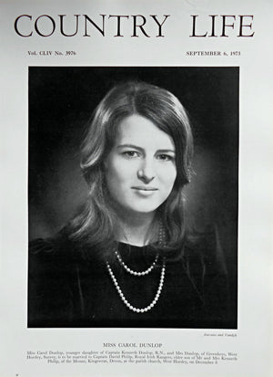 Miss Carol Dunlop Country Life Magazine Portrait September 6, 1973 Vol. CLIV No. 3976 - Copy