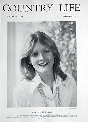 Miss Caroline Agar Country Life Magazine Portrait March 8, 1979 Vol. CLXV No. 4261 - Copy