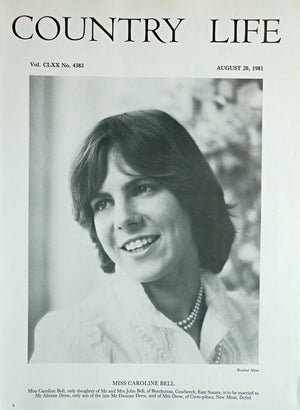 Miss Caroline Bell Country Life Magazine Portrait August 20, 1981 Vol. CLXX No. 4383 - Copy