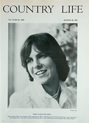 Miss Caroline Bell Country Life Magazine Portrait August 20, 1981 Vol. CLXX No. 4383