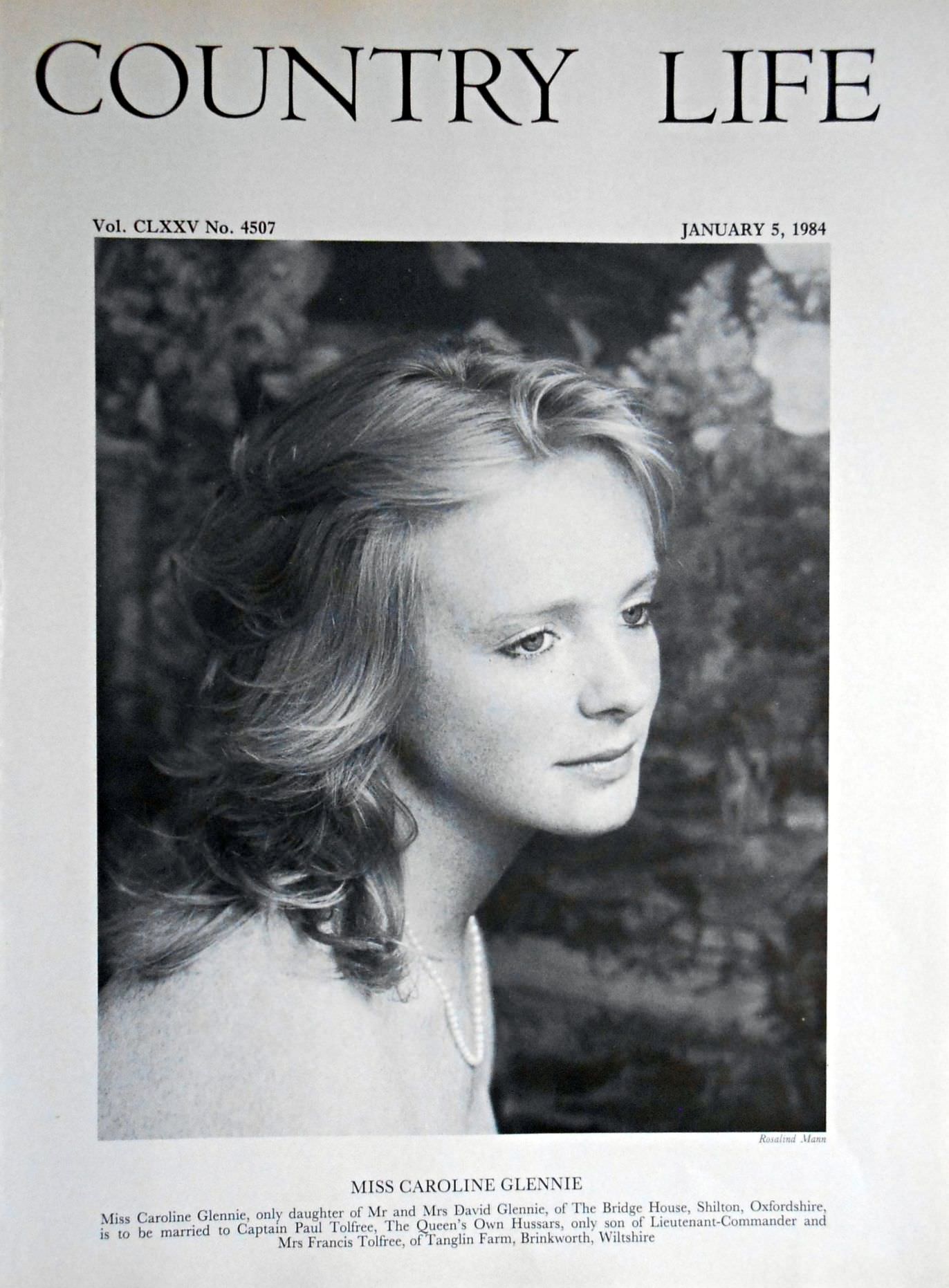 Miss Caroline Glennie Country Life Magazine Portrait January 5, 1984 Vol. CLXXV No. 4507 - Copy