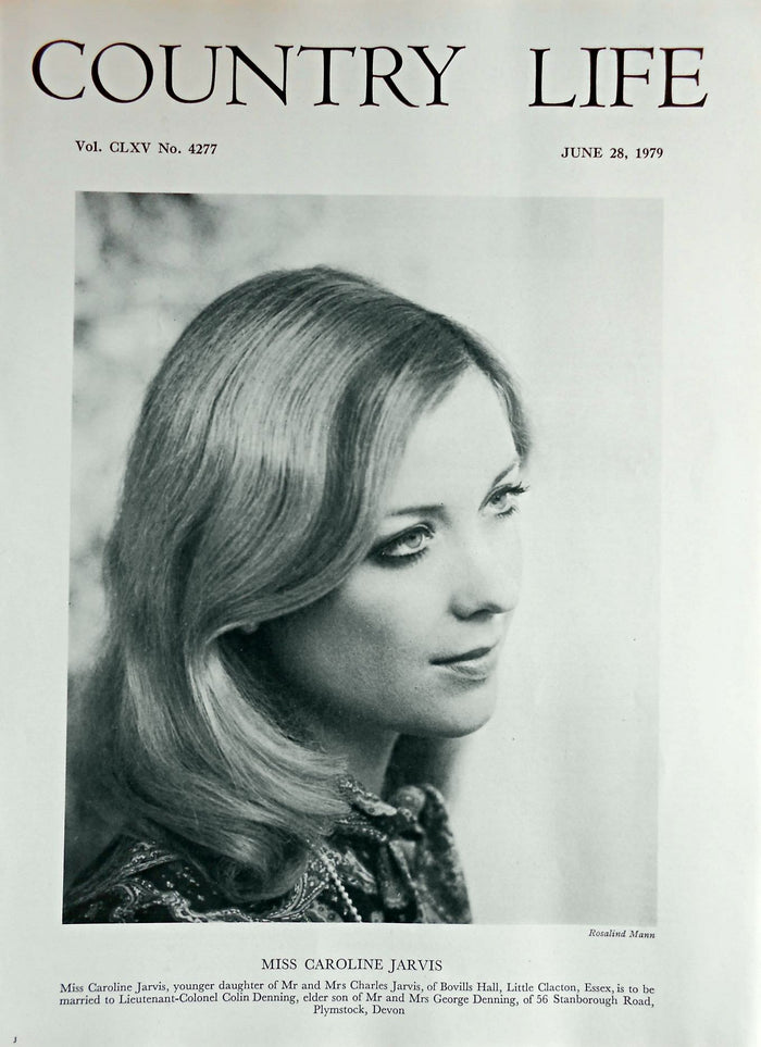 Miss Caroline Jarvis Country Life Magazine Portrait June 28, 1979 Vol. CLXV No. 4277