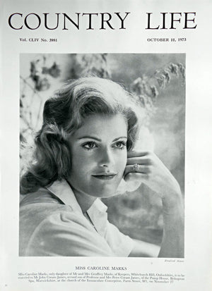 Miss Caroline Marks Country Life Magazine Portrait October 11, 1973 Vol. CLIV No. 3981 - Copy