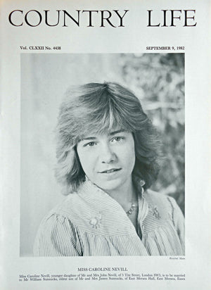 Miss Caroline Nevill Country Life Magazine Portrait September 9, 1982 Vol. CLXXII No. 4438