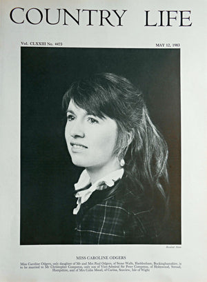 Miss Caroline Odgers Country Life Magazine Portrait May 12, 1983 Vol. CLXXIII No. 4473