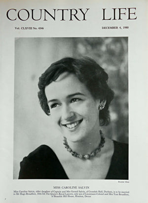 Miss Caroline Salvin Country Life Magazine Portrait December 4, 1980 Vol. CLXVIII No. 4346 - Copy
