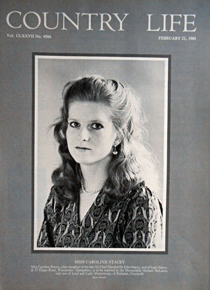 Miss Caroline Stacey Country Life Magazine Portrait February 21, 1985 Vol. CLXXVII No. 4566