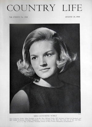 Miss Catharine Noble Country Life Magazine Portrait August 20, 1964 Vol. CXXXVI No. 3520 - Copy