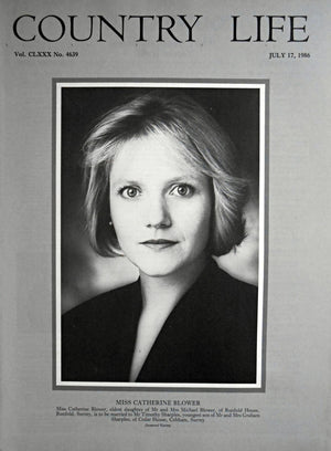 Miss Catherine Blower Country Life Magazine Portrait July 17, 1986 Vol. CLXXX No. 4639