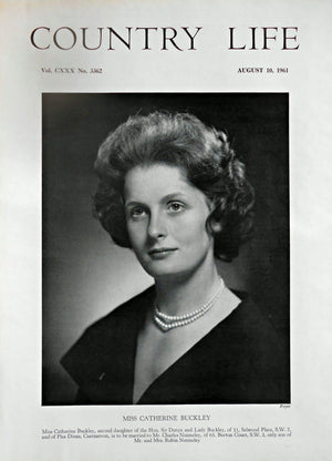 Miss Catherine Buckley Country Life Magazine Portrait August 10, 1961 Vol. CXXX No. 3362