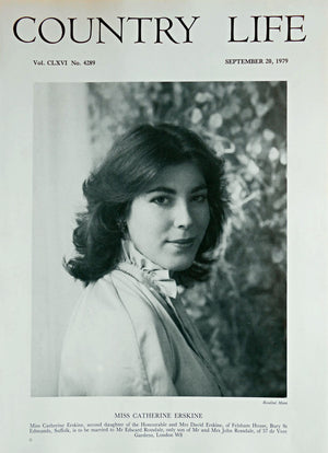 Miss Catherine Erskine Country Life Magazine Portrait September 20, 1979 Vol. CLXVI No. 4289