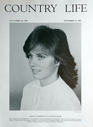 Miss Catherine St Aubyn-Sayer Country Life Magazine Portrait November 24, 1983 Vol. CLXXIV No. 4501 - Copy