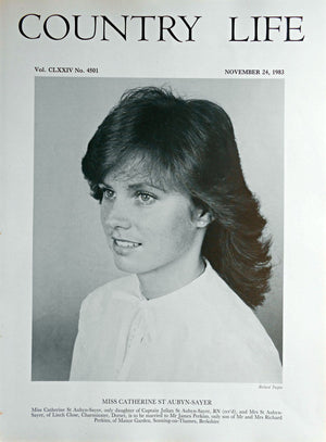 Miss Catherine St Aubyn-Sayer Country Life Magazine Portrait November 24, 1983 Vol. CLXXIV No. 4501