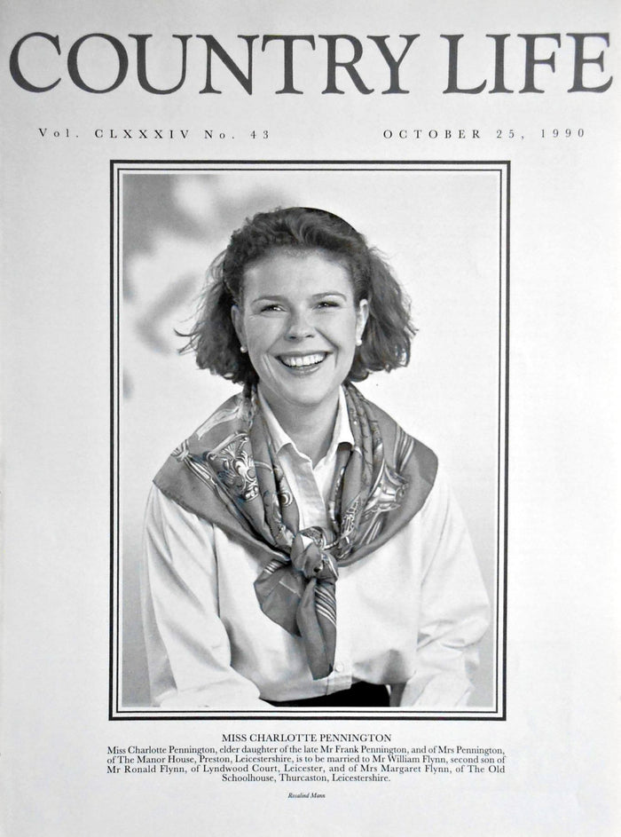 Miss Charlotte Pennington Country Life Magazine Portrait October 25, 1990 Vol. CLXXXIV No. 43