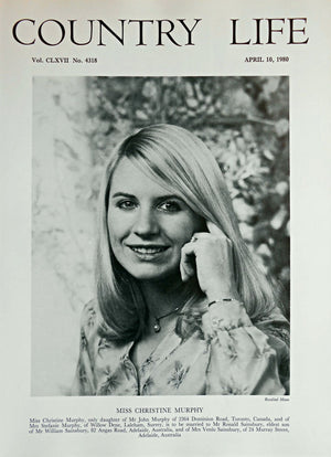 Miss Christine Murphy Country Life Magazine Portrait April 10, 1980 Vol. CLXVII No. 4318 - Copy