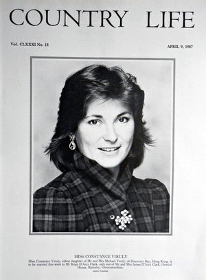 Miss Constance Viruly Country Life Magazine Portrait April 9, 1987 Vol. CLXXXI No. 15