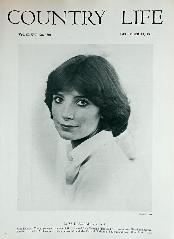 Miss Deborah Young Country Life Magazine Portrait December 13, 1979 Vol. CLXVI No. 4301