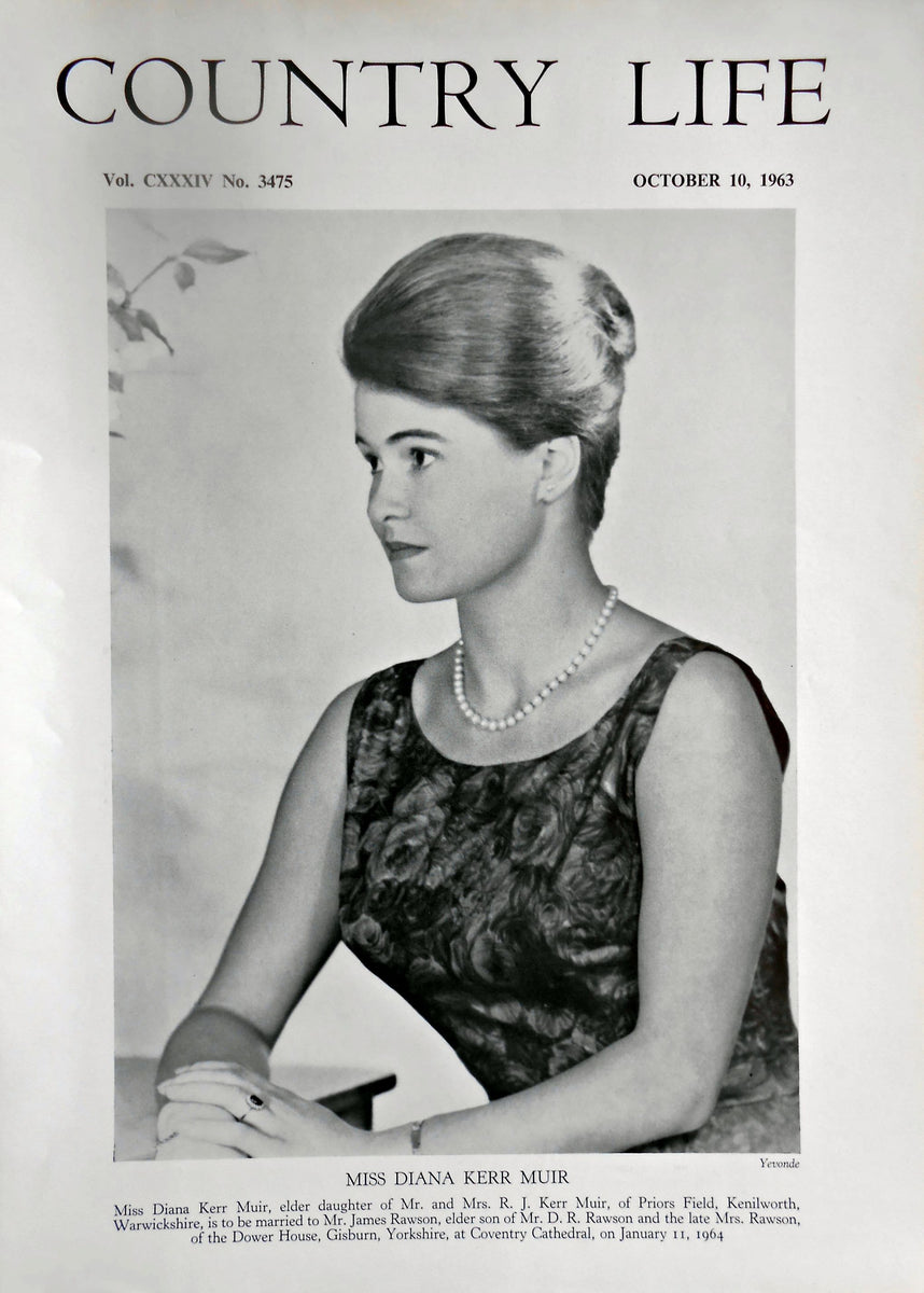 Miss Diana Kerr Muir Country Life Magazine Portrait October 10, 1963 V ...