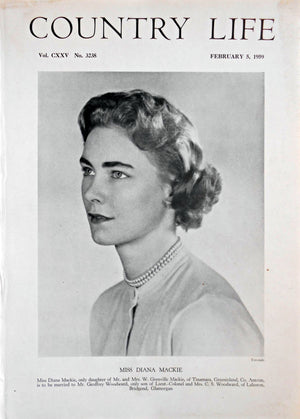 Miss Diana Mackie Country Life Magazine Portrait February 5, 1959 Vol. CXXV No. 3238 - Copy