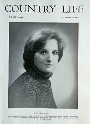 Miss Diana Moyle Country Life Magazine Portrait December 23, 1976 Vol. CLX No. 4147