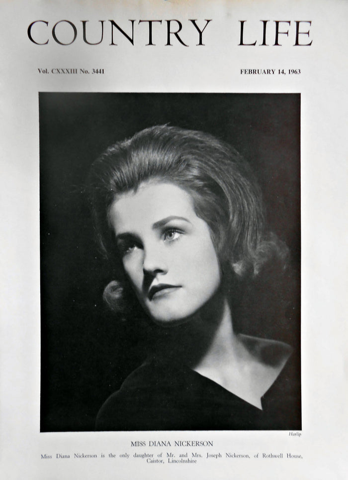 Miss Diana Nickerson Country Life Magazine Portrait February 14, 1963 Vol. CXXXIII No. 3441