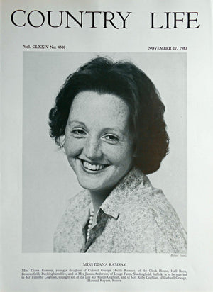 Miss Diana Ramsay Country Life Magazine Portrait November 17, 1983 Vol. CLXXIV No. 4500