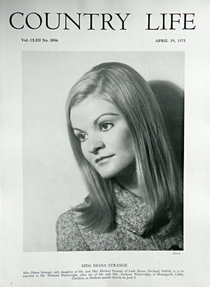 Miss Diana Strange Country Life Magazine Portrait April 19, 1973 Vol. CLIII No. 3956