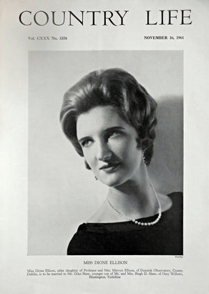 Miss Dione Ellison Country Life Magazine Portrait November 16, 1961 Vol. CXXX No. 3376
