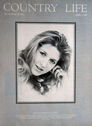 Miss Elisabeth Dunnett Country Life Magazine Portrait April 4, 1985 Vol. CLXXVII No. 4572