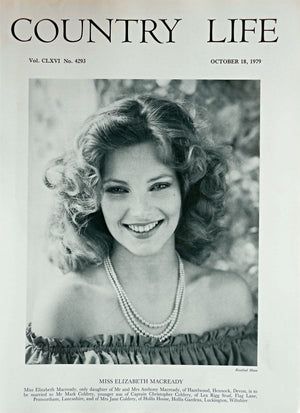 Miss Elizabeth Macready Country Life Magazine Portrait October 18, 1979 Vol. CLXVI No. 4293