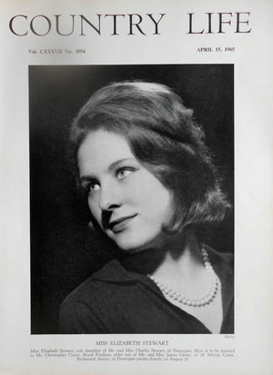 Miss Elizabeth Stewart Country Life Magazine Portrait April 15, 1966 Vol. CXXXVII No. 3554