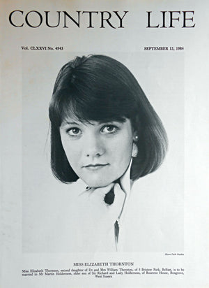 Miss Elizabeth Thornton Country Life Magazine Portrait September 13, 1984 Vol. CLXXVI No. 4543