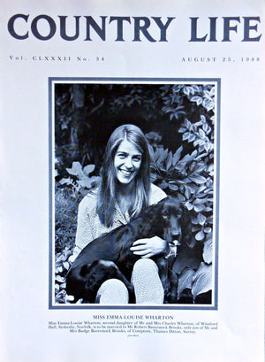 Miss Emma-Louise Wharton Country Life Magazine Portrait August 25, 1988 Vol. CLXXXII No. 34
