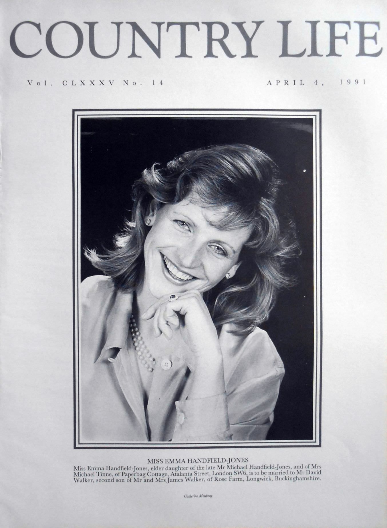 Miss Emma Handfield-Jones Country Life Magazine Portrait April 4, 1991 –  The Old Map Shop