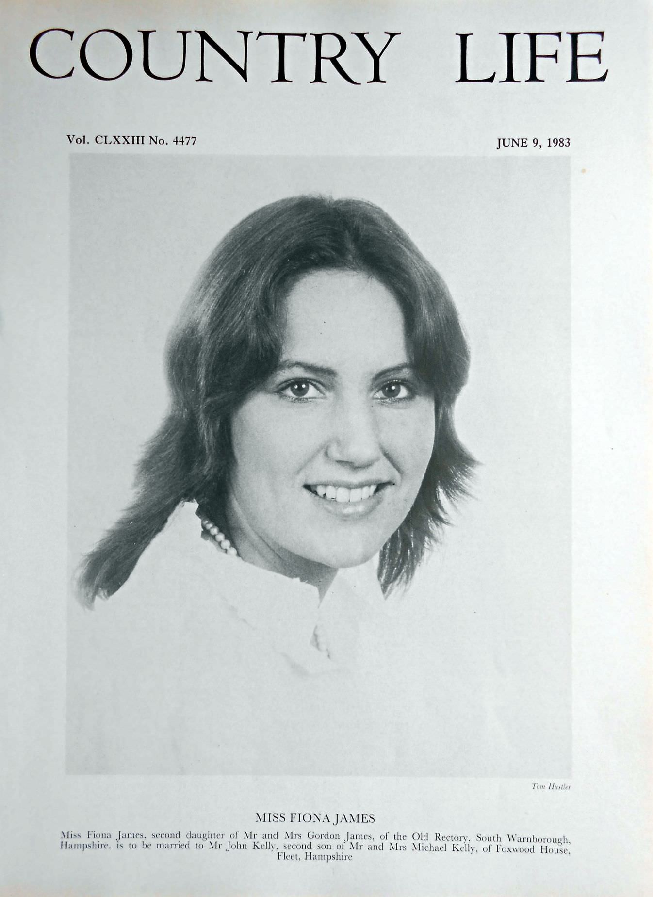 Miss Fiona James Country Life Magazine Portrait June 9, 1983 Vol. CLXXIII No. 4477 - Copy