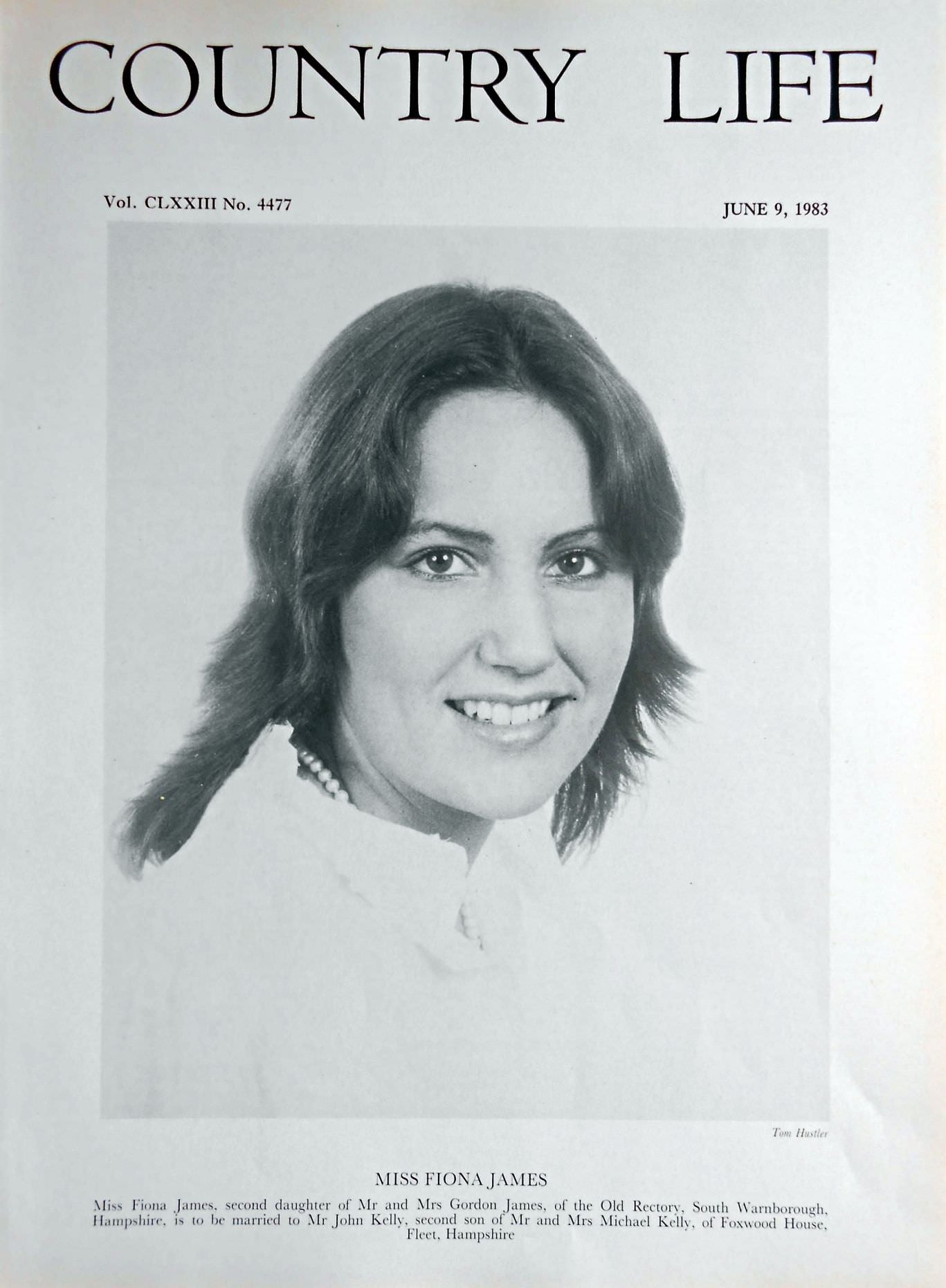 Miss Fiona James Country Life Magazine Portrait June 9, 1983 Vol. CLXXIII No. 4477