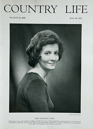 Miss Frances Tory Country Life Magazine Portrait July 18, 1974 Vol. CLVI No. 4020 - Copy