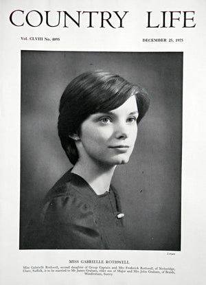 Miss Gabrielle Rothwell Country Life Magazine Portrait December 25, 1975 Vol. CLVIII No. 4095