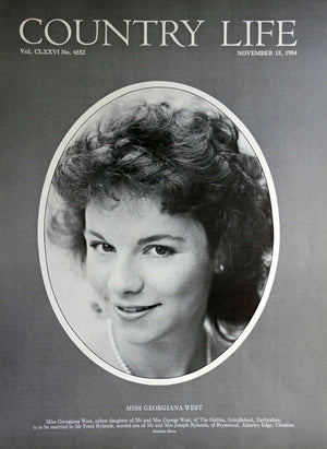 Miss Georgiana West Country Life Magazine Portrait November 15, 1984 Vol. CLXXVI No. 4552