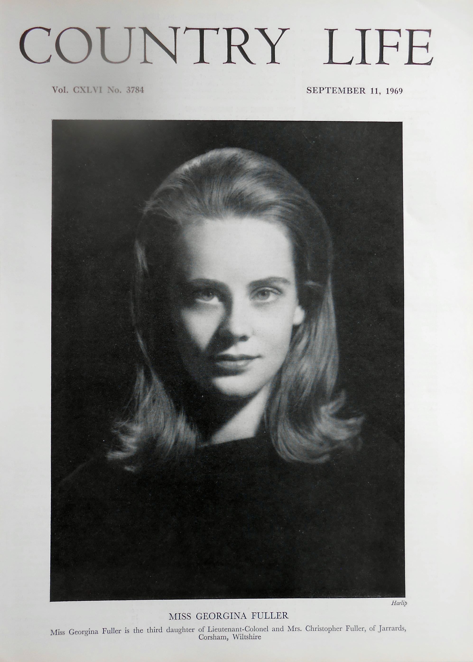 Miss Georgina Fuller Country Life Magazine Portrait September 11, 1969 Vol. CXLVI No. 3784