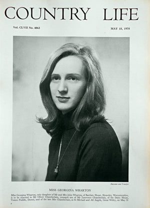 Miss Georgina Wharton Country Life Magazine Portrait May 15, 1975 Vol. CLVII No. 4063 - Copy