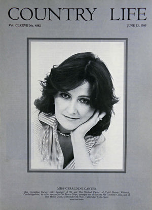 Miss Geraldine Carter Country Life Magazine Portrait June 13, 1985 Vol. CLXXVII No. 4582