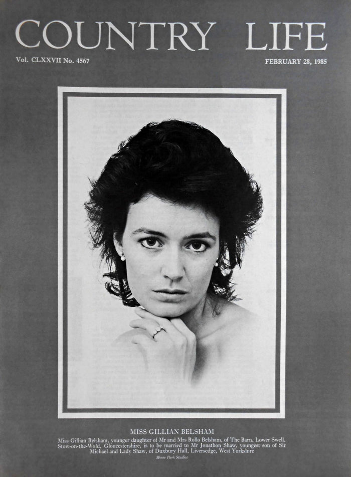 Miss Gillian Belsham Country Life Magazine Portrait February 27, 1985 Vol. CLXXVII No. 4567