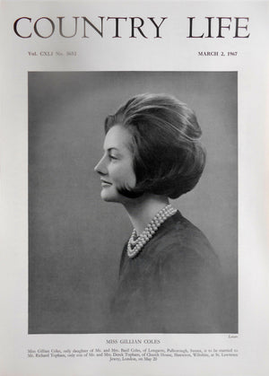 Miss Gillian Coles Country Life Magazine Portrait March 2, 1967 Vol. CXLI No. 3652