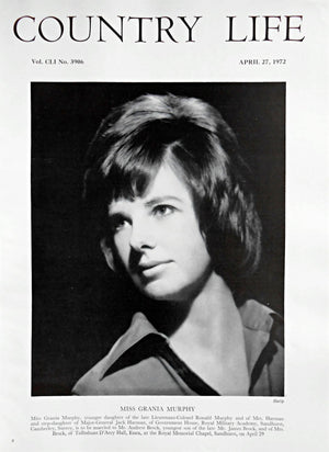 Miss Grania Murphy Country Life Magazine Portrait April 27, 1972 Vol. CLI No. 3906